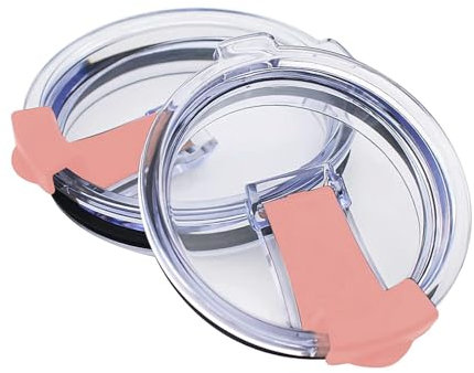 2 Pcs Pink 20 oz Tumbler Lids, Cup Lids Tumbler Replacement Lids Spill Proof Splash Resistant Lids Fit for Yeti Rambler