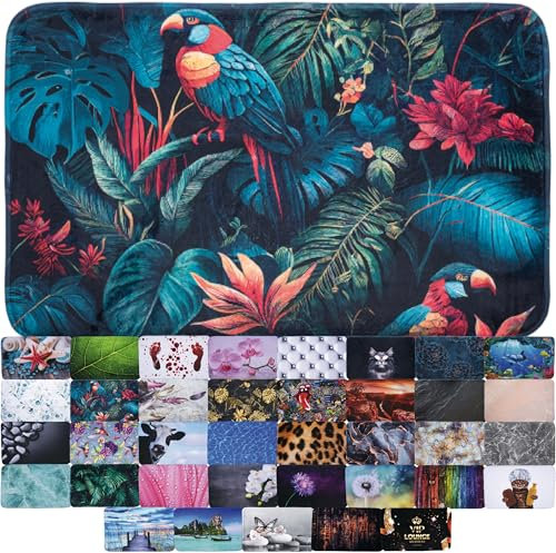 Sanilo Badteppich, viele schöne Badematten zur Auswahl, Badvorleger sehr weich und rutschfest, waschbar und schnelltrocknend (Exotic, 70 x 110 cm)