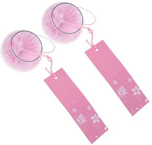 CANIGHT 2pièces Cloches à Vent Verre Japonaises Décoration Suspendue pour Intérieur Et Extérieur Ornements De Jardin