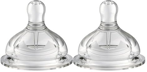 Oberni Teats Size 4, Fast Flow Suitable for 12+ Months Newborn Baby, Breast-Like Soft Silicone Nipples Fits Oberni Wide-Neck Baby Bottles, Pack of 2