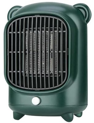 Petit Radiateur Soufflant Silencieux Ceramique, Radiateur Soufflant à économie d'énergie, Radiateur Electrique Mobile Bass Consommation, 500w Mini Chauffage Soufflant Salle De Bain Bureau (Vert)