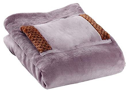 Blanket USB Blanket Travel For Washable Soft Heated Machine Textiles Holly Hobby Blanket (Purple, One Size)