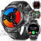 LIGE DM2 Smartwatch Herren 1.43'' Amoled Display mit GPS/Kompass/Barometerdruck/Höhenmesser/ 45+ Tage Akku, 170+ Sportmodi, 5ATM Wasserdicht, Smartwatch Silikon für Android iOS