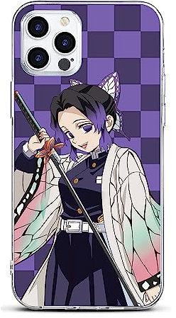 CRSMINE Cute Phone Case Demon Compatible with iPhone 17 16 with Slayer Character Tokitou 15 14 12 13 11 Pro Max Plus XR X Xs Max Shinobu Soft Clear TPU Shockprooftective Case Cover