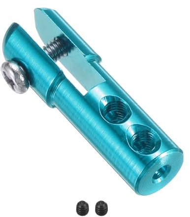 QUARKZMAN 1 Stück Metall-Clevis M2 Gewinde Aluminiumlegierung Clevis Servo Horn Zugstange Chuck Verbinder mit Schrauben für RC Flugzeug Auto Hubschrauber Modell Ersatzteile, Blau