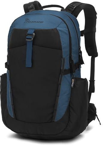 Mountaintop 40L Wanderrucksack Herren Damen Daypack für Alltag und Outdoor, Tageswanderungen und Radtouren, 52x32x17cm(blau)