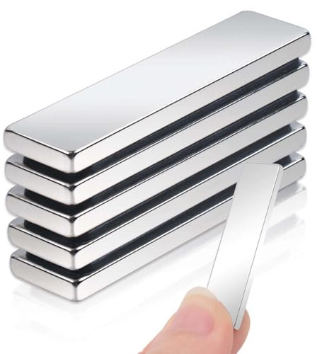Magnets for Crafts, 40x10x3mm Strong Fridge Magnets Heavy Duty, Small Rare Earth Magnet Rectangle Neodymium, Muti-Use Tiny Magnet for Whiteboard, DIY, Notice Board