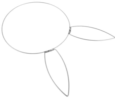 EXAOMBLE Hasenkopf-Reifen Hasendrahtkranzrahmen Kaninchen Hasenkranz Formen Kreisring Mit Hasenkopf Hasenkopf-Ring- Drahthasenkranzform Osterhasen-kopfring Osterhasenring Silber Eisen