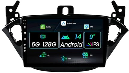 MISONDA 6G+128G Autoradio 2 Din Android 14 Für Opel Corsa 2015-2019/Adam 2013-2016 GPS CarPlay Android Auto Bluetooth USB DSP Rückfahrkamera+MIC Unterstützung DAB+ OBDII 9 Zoll Bildschirm