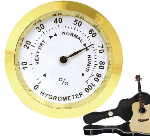 Feuchtigkeitsmessgerät Hydrometer - Hochpräziser Analogsensor, runder Hygrometer Monitor | Genaues Feuchtigkeitsmessgerät für Schrank Humidor Dosen Pflege Wartung Messwerkzeug