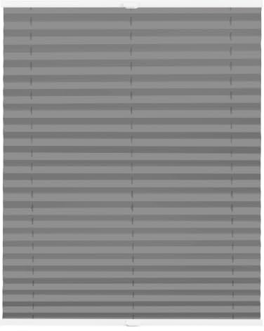 Lichtblick Thermo-Plissee Blickdicht, ohne Bohren grau 120 cm x 130 cm (B x L)