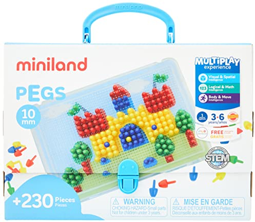 Miniland Pegs 10 mm (240 Piezas) - Primary Colors