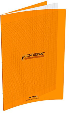 Conquérant Cahier Grands carreaux Seyès 96 pages 24 x 32 cm Orange