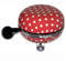 Basil Glocke Big Bell Ding Dong Fahrradklingel, Muster Polkadot rot weiß
