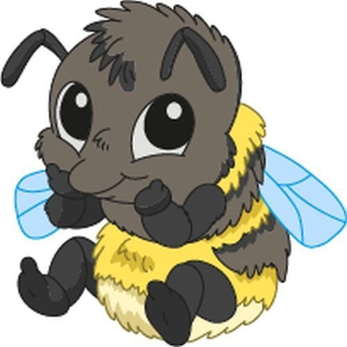 Bambinella® XL - Klebesticker - Motiv: Hummel Insekt - Hergestellt in eigener Werkstatt in Deutschland