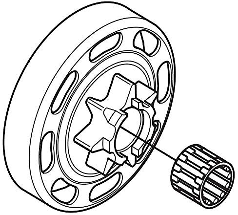 Cloche d'embrayage/pignon chaîne tronçonneuse McCulloch CS 410 Husqvarna 435/440 avec cage à rouleaux barilemoto
