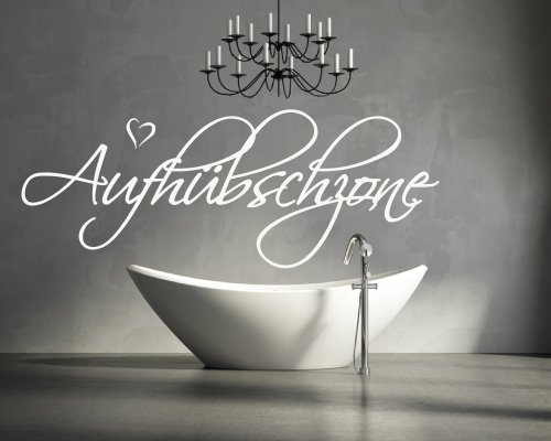 XL Wandtattoo für Ihre Badezimmer, Flur Spiegel 68038-120x50 cm~ Spruch AUFHÜBSCHZONE ~ Wandaufkleber Aufkleber für die Wand, Tapetensticker aus Markenfolie, 32 Farben wählbar