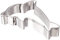 Patisse Ausstechform Delphin Edelsstahl 10 cm, Edelstahl, Silber, 10 x 10 x 10 cm