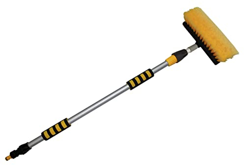PETEX 432340 Teleskop-Waschbürste, Gelb Circa 109-165 cm