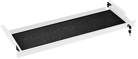 Abschließbare Unterbauschublade 850 x 265 x 45 mm weiß Büroschublade