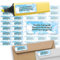 Sunnywall® Adressetiketten Adressaufkleber personalisiert - 110 Klebeetiketten Wolken 53x21mm | Aufkleber mit Wunschtext