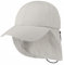 Lipodo Supplex Cap mit Nackenschutz Damen/Herren - Wasserabweisend - Aus Nylon - Mit UV-Schutz 40+ - Gummizug hinten - Abnehmbarer Nackenschutz - Sommercap Frühjahr/Sommer hellgrau XL (59-60 cm)
