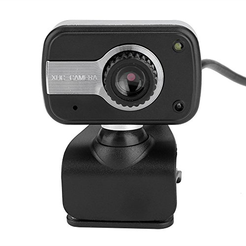 Tosuny Caméra Web USB 12MP, Webcam PC à 360 ° avec Vision Nocturne à LED avec MIC pour MSN/ICQ/Skype