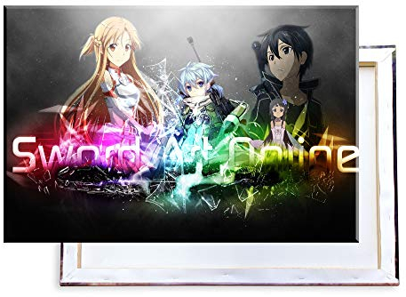 Unified Distribution Sword Art Online - 100x70 cm Kunstdruck auf Leinwand • erstklassige Druckqualität • Dekoration • Wandbild