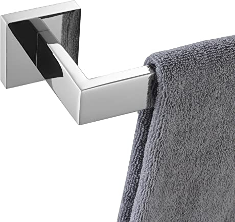 KOKOSIRI 16-Inch Hand Towel Rail Bathroom Kitchen Towel Holder Wall Mounted SUS304 Stainless Steel Towel Rack Polished Chrome, B4003CH-L16