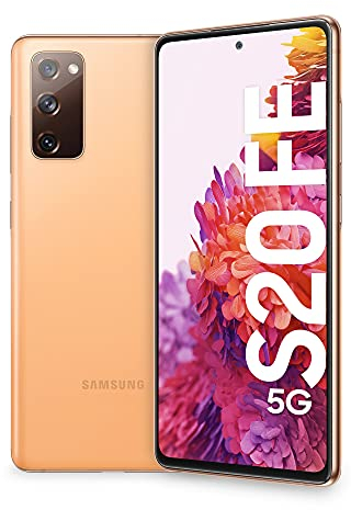 SAMSUNG Smartphone Galaxy S20 FE 5G, Display 6.5 Super AMOLED, 3 fotocamere posteriori, 128 GB Espandibili, RAM 6GB, Batteria 4.500mAh, Hybrid SIM, (2020) [Versione Italiana], Arancio (Cloud Orange)