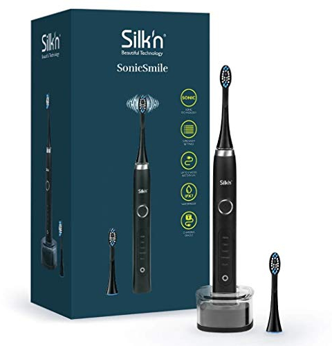 Silk'n SonicSmile Black - Elektrische Zahnbürste für Saubere und Weiße Zähne - 31.000 Vibrationen p.m., - Schwarz
