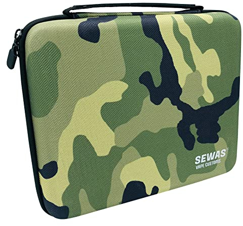 ZENXEAY SEWAS Vape Customs Tasche Hardcase Camouflage für Vaporizer Mighty, Mighty+ und diverses Zubehör, Reiseetui und Schutz Tragetasche für Verdampfer