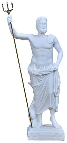 Poseidon of Melos Antike griechische römische Skulptur Statue Museum Athen, Gussmarmor