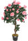 CHRISTOW Artificial Rose Tree Pink Flowers Twisted Wooden Trunk Potted Indoor Outdoor 3ft