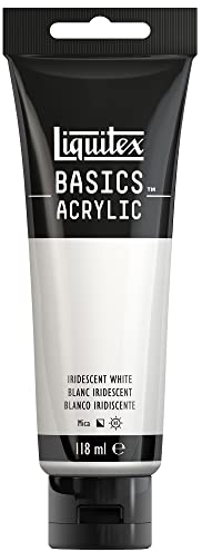 Liquitex Basic Acrylic - Tubo de Pintura Acrílica, 118 ML, Blanco (Blanco Iridiscente Nuevo)
