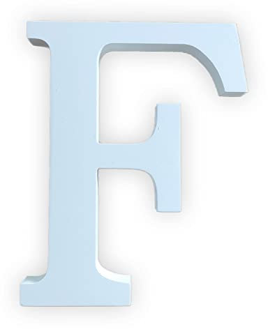 Holzbuchstabe weiß, ca. 20 cm, 1,8 cm Dicke, Buchstabe F