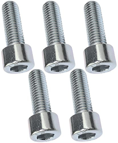 AERZETIX - C47714 - Set di 5 pezzi - Bulloni M10x30 - con testa esagonale interna - Ø10x30mm - DIN 912 - Classe 8.8 - In Acciaio Zingué - Fai da te - Strumenti di montaggio/Ferramenta