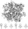 UNICRAFTALE 60 Stk 3 Stil Schmuck Verschlüsse Anhänger Pearl Peg Bails Schraubösen Anhänger Zubehör Anhänger Bails Verschlüsse Edelstahl Schmuck Zubehör Für DIY Schmuckherstellung 8~10x4~7 mm