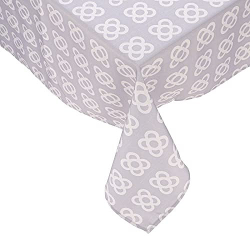 Rocking Gifts Tischdecke, schmutzabweisend, Panot Barcelona, grau, elegant, rustikal, Polyester, 150 x 150 cm