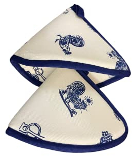 Amarcord Set 2 Presine Cappuccio in Cotone con disegni romagnoli blu