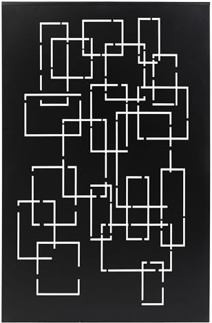 LE MARQUIER - Plaque de Protection Murale Géométrie Pour Poële - 80x120cm - Acier - Noir