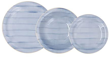 Quid Brisa Cielo Vajilla Ceramica 18 Piezas 6 Personas Azul