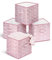 DAMAHOME Collapsible Storage Cube Bins, 13 Inch Cube Storage Bins with Dual Handles and Tags, Pink Fabric Storage Organizer Bins For Nursery/Home Office/Closet/Kids Room/4-Pack(Rosegold)