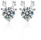 Hoisy Ohrringe Damen Stecker, Damen Ohrstecker Silber Geweih Silber Runden Ohrring Ohrpiercing