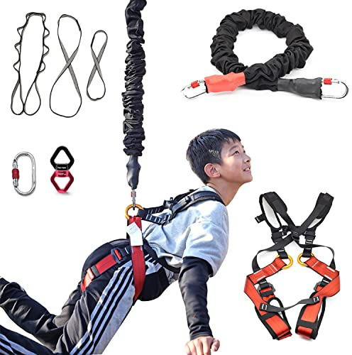 PRIOR FITNESS Kids Bungee Fitness Set für Yoga Bungee Rope Resistance Air Dance Rope Workout Fitness Home Gym Professional Training Equipment