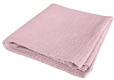Bébé Douceur, Drap Housse 100% Gaze de Coton 70 x 140 cm Rose