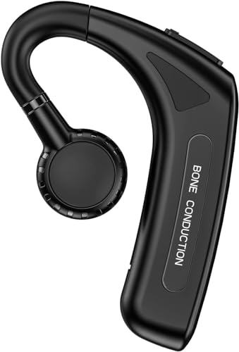 Nicoone Auriculares de conducción ósea con micrófono, Bluetooth inalámbrico 5. 0 auriculares de oreja abierta, auriculares deportivos de oreja abierta para entrenamiento, correr, gimnasio, senderismo