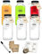 Smiths Mason Jars - Pack of 6, 500ml Glass Bottles with Lids - Leak-Proof, Spill-Proof Clear Juicing Bottles with Tags & Pen for Easy Organization- Ideal for Smoothies, Juice and Milkshakes