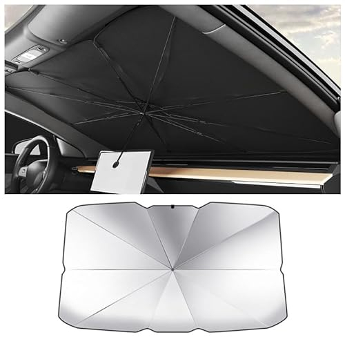 Auto Sonnenschutz Frontscheiben für BMW Z4 Z4M E85 E86 E89 G29 E52 20i 30i M40i, Auto Windschutzscheibe Sonnenschutz Regenschirm, 360° Drehbar und UV-Schutz, Auto Sonnenschirm,140x80cm