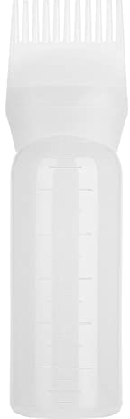 Honiwu Applikator Flasche Haare, 170ml/ 6oz Haaröl Kamm Applikator, Wurzelkamm Applikator Flasche, Hair Oil Applicator Bottle, Haarfärbebürste Pinsel Flasche (Weiß)